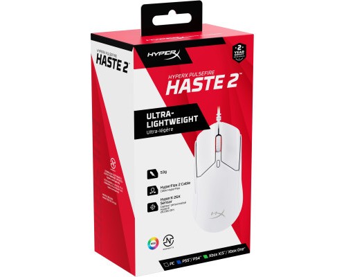 Мишка HyperX Pulsefire Haste 2 USB White (6N0A8AA)