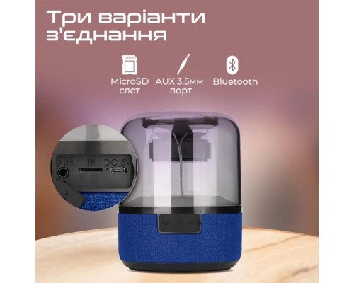 Акустична система Promate Glitz-L Blue (glitz-l.blue)