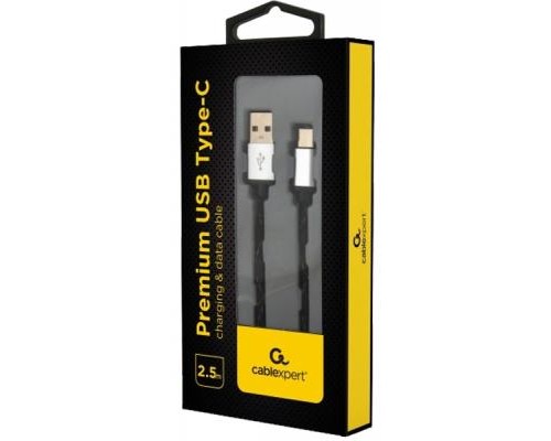 Дата кабель USB 2.0 AM to Type-C 2.5m Cablexpert (CCP-USB2-AMCM-2.5M)