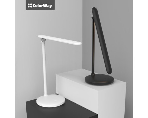 Настільна лампа ColorWay 4W with built-in battery 1800 mAh USB in/out 5V*1A, black (CW-DL02B-B)