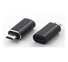 Перехідник Lightning (female) to microUSB (male) black Dengos (ADP-012)