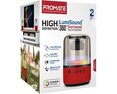 Акустична система Promate Glitz-L Red (glitz-l.red)