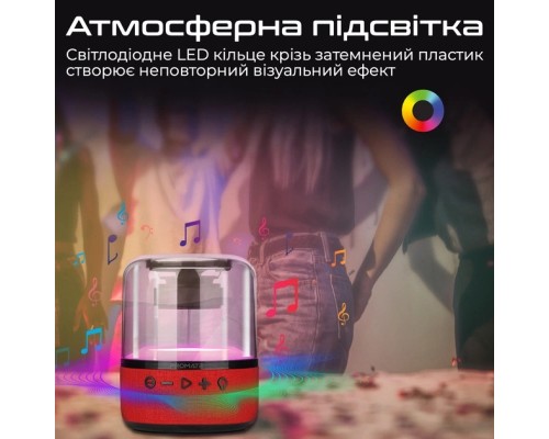 Акустична система Promate Glitz-L Red (glitz-l.red)