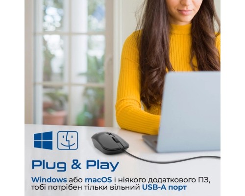 Мишка Promate CM-2400 USB Black (cm-2400.black)