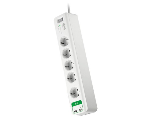 Мережевий фільтр живлення APC Essential SurgeArrest 5 outlets ++ 2 USB (5V, 2.4A) (PM5U-RS)