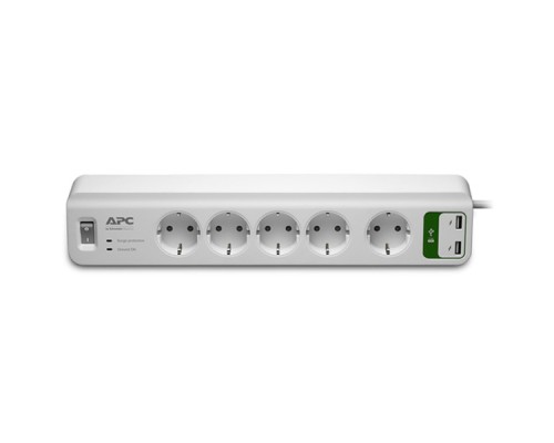 Мережевий фільтр живлення APC Essential SurgeArrest 5 outlets ++ 2 USB (5V, 2.4A) (PM5U-RS)