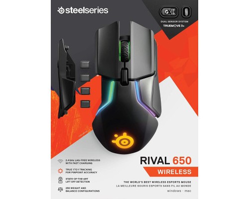 Мишка SteelSeries Rival 650 black (62456)