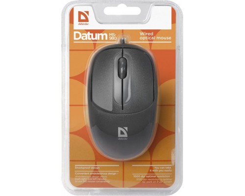 Мишка Defender Datum MS-980 Black (52980)