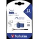 USB флеш накопичувач Verbatim 32GB Dual USB Drive USB 3.0/Type-C (49966)