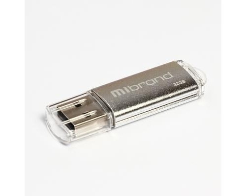 USB флеш накопичувач Mibrand 32GB Cougar Silver USB 2.0 (MI2.0/CU32P1S)