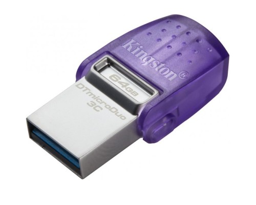USB флеш накопичувач Kingston 64GB DataTraveler microDuo 3C USB 3.2/Type C (DTDUO3CG3/64GB)