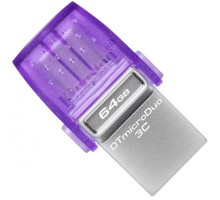 USB флеш накопичувач Kingston 64GB DataTraveler microDuo 3C USB 3.2/Type C (DTDUO3CG3/64GB)