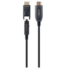 Кабель мультимедійний HDMI to HDMI 30.0m AOC V.2.0, 4K 60Hz Gold Cablexpert (CCBP-HDMID-AOC-30M)