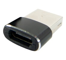 Перехідник Type-C (male) to USB (female) black Dengos (ADP-021)