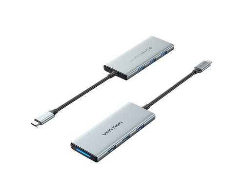 Концентратор Vention USB 3.1 Type-C to HDMI/USB 3.0x3/SD/TF/PD 100W 7-in-1 (TOPHB)