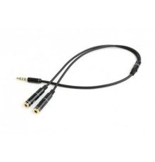 Кабель мультимедійний Jack 3.5mm M to 2 x Jack 3.5mm F (4pin) Cablexpert (CCA-417M)