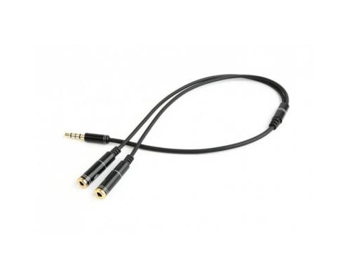 Кабель мультимедійний Jack 3.5mm M to 2 x Jack 3.5mm F (4pin) Cablexpert (CCA-417M)