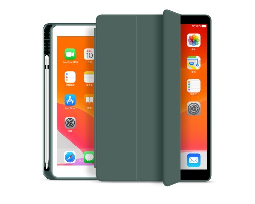 Чохол до планшета BeCover Tri Fold Soft TPU mount Apple Pencil Apple iPad 10.2 2019/2020/2021 Dark Green (706743)