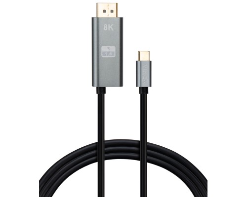 Кабель мультимедійний USB-C to DisplayPort 1.5m v1.4 8K60Hz PD 100W port Vinga (VCPVCCD1415PD)