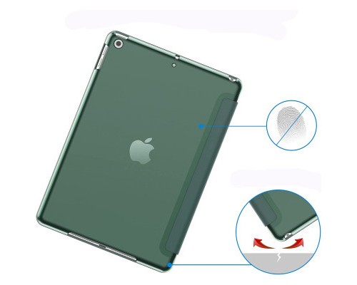 Чохол до планшета BeCover Tri Fold Hard Apple iPad 10.2 2019/2020/2021 Dark Green (709656) (709656)