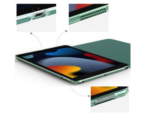 Чохол до планшета BeCover Tri Fold Hard Apple iPad 10.2 2019/2020/2021 Dark Green (709656) (709656)