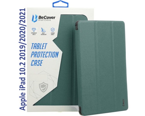 Чохол до планшета BeCover Tri Fold Hard Apple iPad 10.2 2019/2020/2021 Dark Green (709656) (709656)