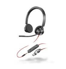 Навушники Poly Poly Blackwire 3325-M USB-A/USB-C Black (8X222AA)