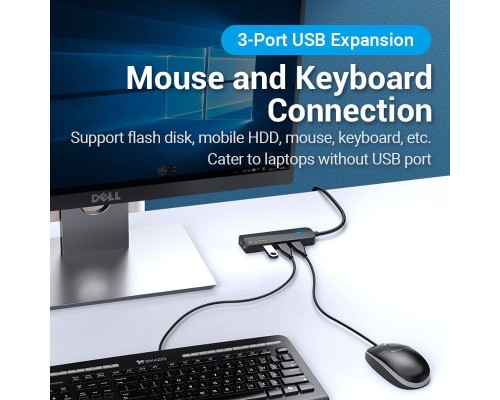Концентратор Vention USB 3.0 to 3хUSB 3.0/2хTRS Audio/USB Micro 1.0m (CHIBF)