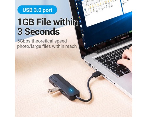 Концентратор Vention USB 3.0 to 3хUSB 3.0/2хTRS Audio/USB Micro 1.0m (CHIBF)