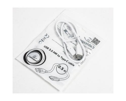 Дата кабель USB 3.0 AM to Type-C 0.5m Cablexpert (CCP-USB3-AMCM-W-0.5M)