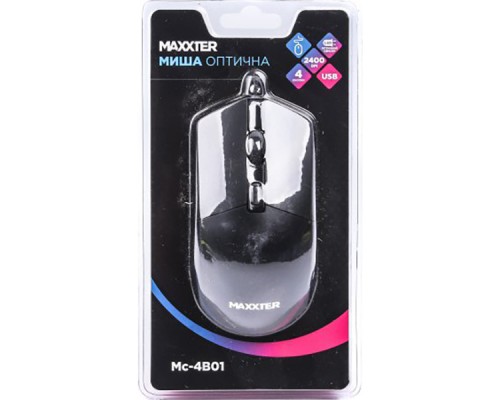 Мишка Maxxter Mc-4B01 USB Black (Mc-4B01)