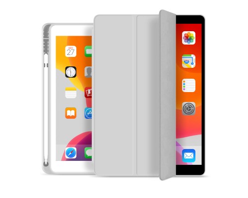 Чохол до планшета BeCover Tri Fold Soft TPU mount Apple Pencil Apple iPad 10.2 2019/2020/2021 Gray (706744)
