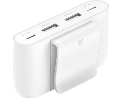 Концентратор Belkin BoostCharge 2хUSB-C/2хUSB-A 2.0m white (no data transfer) (BUZ001BT2MWHB7)