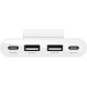 Концентратор Belkin BoostCharge 2хUSB-C/2хUSB-A 2.0m white (no data transfer) (BUZ001BT2MWHB7)