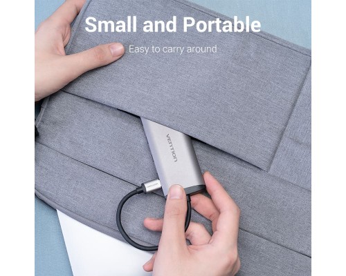 Концентратор Vention USB 3.1 Type-C to 3хUSB 3.0/TF/SD/PD 87W 6-in-1 (TGRHB)