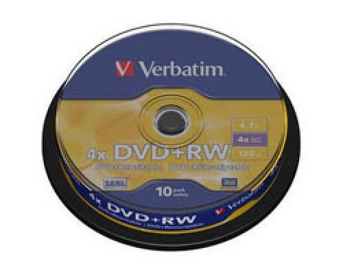Диск DVD Verbatim 4.7Gb 4x CakeBox 10 шт silver (43488)
