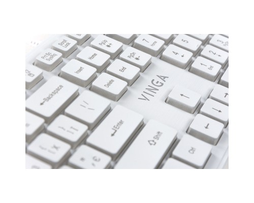 Клавіатура Vinga KB410 White