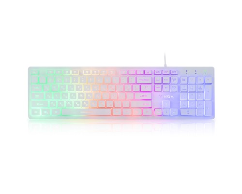 Клавіатура Vinga KB410 White