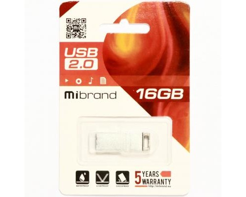 USB флеш накопичувач Mibrand 16GB Сhameleon Silver USB 2.0 (MI2.0/CH16U6S)