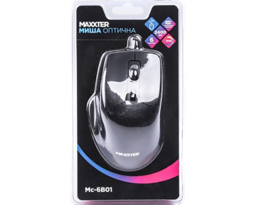 Мишка Maxxter Mc-6B01 USB Black (Mc-6B01)