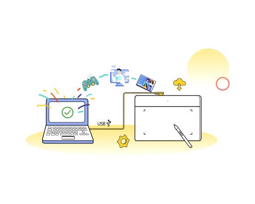 Графічний планшет XP-Pen Deco Fun L Pink (Deco Fun L_R)