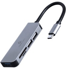 Концентратор Cablexpert USB-С to 1 х USB 3.1 Gen1 (5 Gbps), 2 х USB 2.0, CardReader (UHB-CM-CRU3P1U2P2-01)