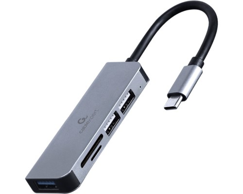 Концентратор Cablexpert USB-С to 1 х USB 3.1 Gen1 (5 Gbps), 2 х USB 2.0, CardReader (UHB-CM-CRU3P1U2P2-01)