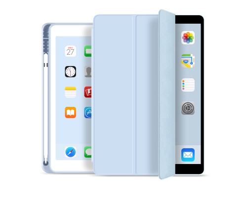 Чохол до планшета BeCover Tri Fold Soft TPU mount Apple Pencil Apple iPad 10.2 2019/2020/2021 Light Blue (706747)