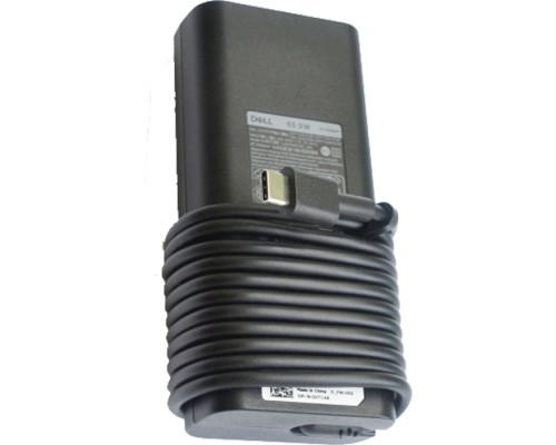 Блок живлення до ноутбуку Dell 65W Type-C 20V, 3.25A + 15V, 3A + 9V, 3A + 5V, 3A long-корпус (LA65NM190 / A40374)