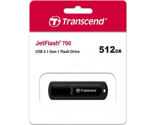 USB флеш накопичувач Transcend 512GB JetFlash 700 USB 3.1 (TS512GJF700)
