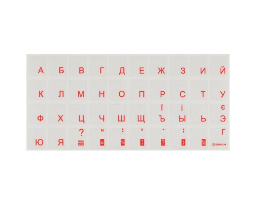 Наклейка на клавіатуру Brain orange (STBRTRORANGE)