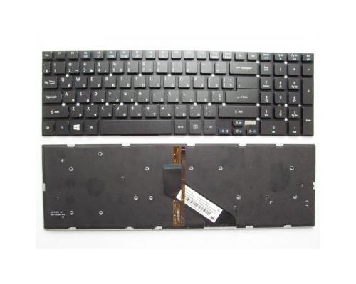 Клавіатура ноутбука Acer Aspire 5755G/E1-522/V3-531 черная без рамки подсветкой UA (A43823)