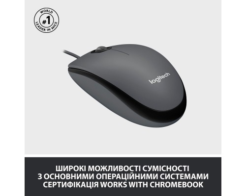 Мишка Logitech M100 USB Black (910-006652)