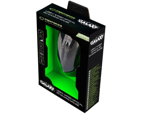 Мишка Esperanza MX212 Galaxy USB Black-Green (EGM212)